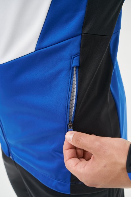Тренировочная куртка Nordski Advance White/True Blue/Black NSM641385