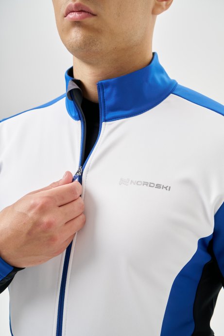 Тренировочная куртка Nordski Advance White/True Blue/Black NSM641385