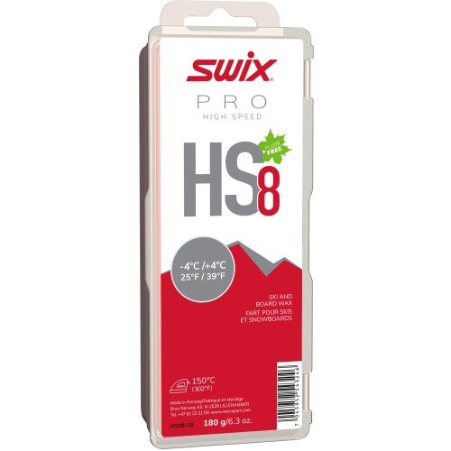 Парафин SWIX HS8 Red, -4°C/+4°C 180гр в Твери