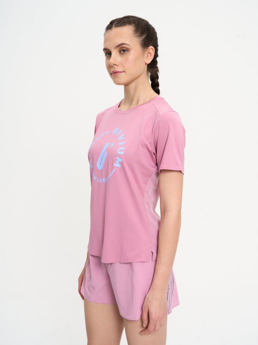 Футболка Bivium &quot;Тайм&quot; жен. розов.
