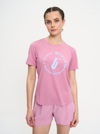 Футболка Bivium &quot;Тайм&quot; жен. розов.