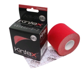 Kintex Кинезиотейп Сlassic, 5см х 5м, красный