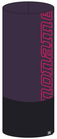 Бандана NONAME FLEECE NECKWARMER DARK PURPLE, фиол./черн.