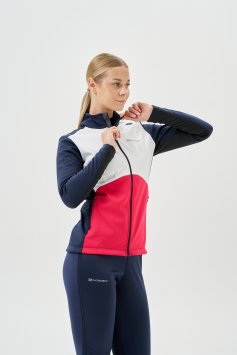 Тренировочная куртка Nordski Advance White/Pink/Blueberry W NSW645384