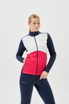 Тренировочная куртка Nordski Advance White/Pink/Blueberry W NSW645384