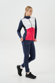 Тренировочная куртка Nordski Advance White/Pink/Blueberry W NSW645384