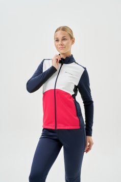 Тренировочная куртка Nordski Advance White/Pink/Blueberry W NSW645384