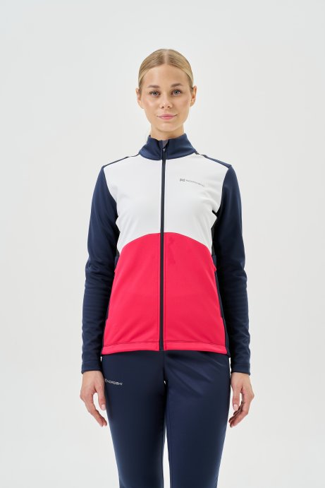Тренировочная куртка Nordski Advance White/Pink/Blueberry W NSW645384