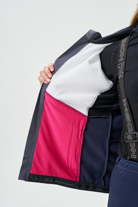 Тренировочная куртка Nordski Advance White/Pink/Blueberry W NSW645384