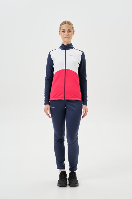 Тренировочная куртка Nordski Advance White/Pink/Blueberry W NSW645384