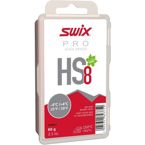 Парафин SWIX HS8 Red, -4°C/+4°C 60гр в Твери