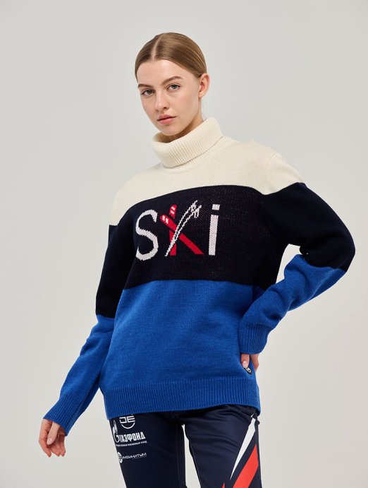 Свитер DE Ski белый/синий