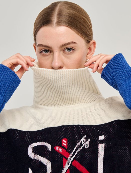 Свитер DE Ski белый/синий