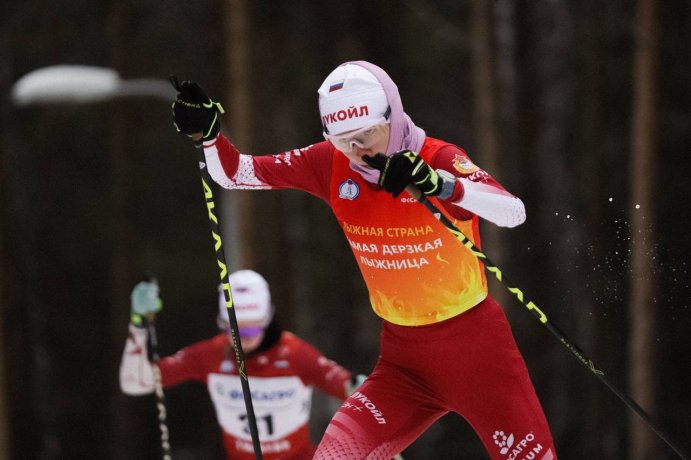 Комбинезон гоночный Bivium ФЛГР Спринт жен. белый_красный