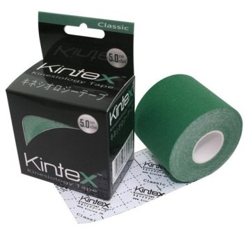 Kintex Кинезиотейп Сlassic, 5см х 5м, зеленый
