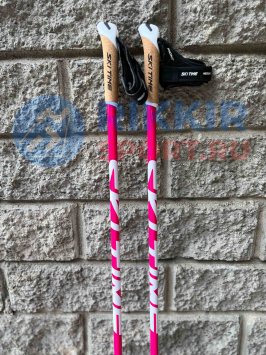 ЛЫЖНЫЕ ПАЛКИ SKI TIME SPORT 100% Fast Clip (тип Triac) Carbon Pink