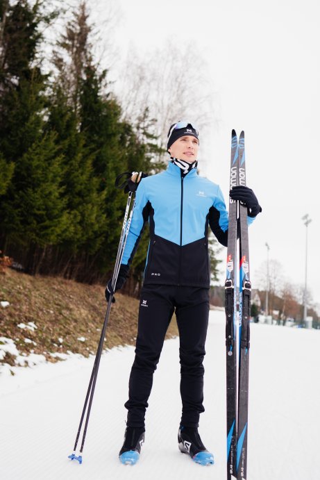 Костюм тренировочный Nordski Pro Light Blue/Black NSM566284/NSM520100 в Твери