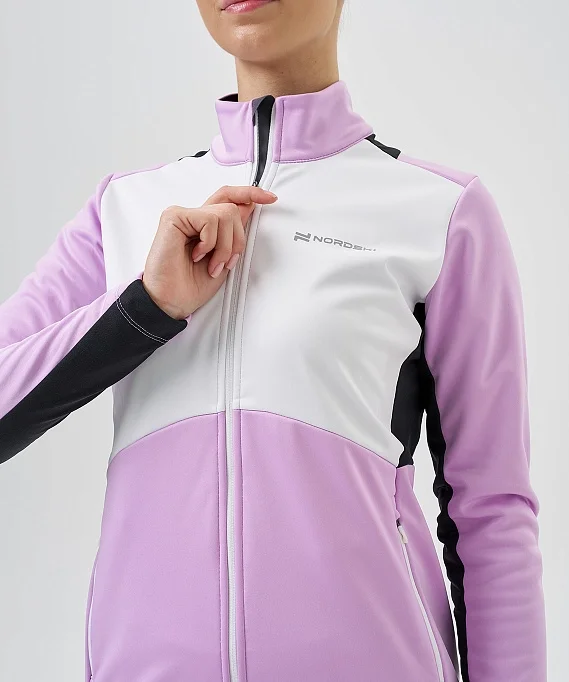Тренировочная куртка Nordski Advance White/Orchid/Black W NSW645389