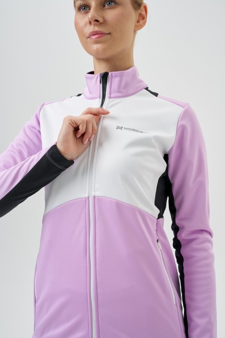 Тренировочная куртка Nordski Advance White/Orchid/Black W NSW645389