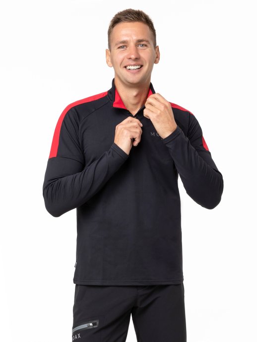 Термокофта MOAX на молнии 1/2 Uhta муж. MX2361/10000 чёрный
