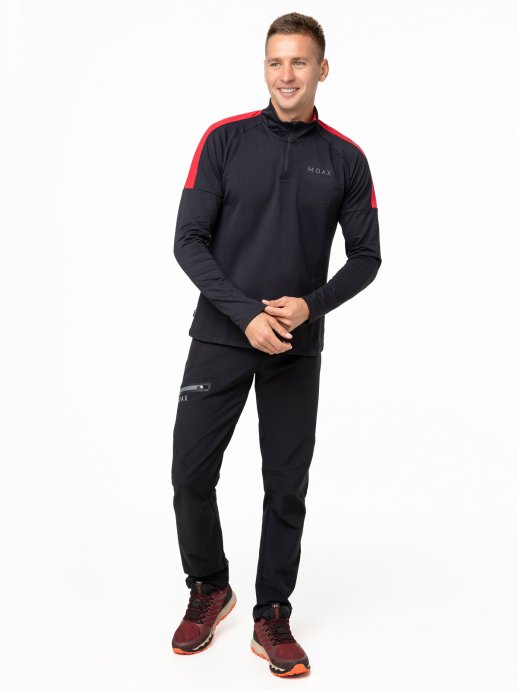 Термокофта MOAX на молнии 1/2 Uhta муж. MX2361/10000 чёрный