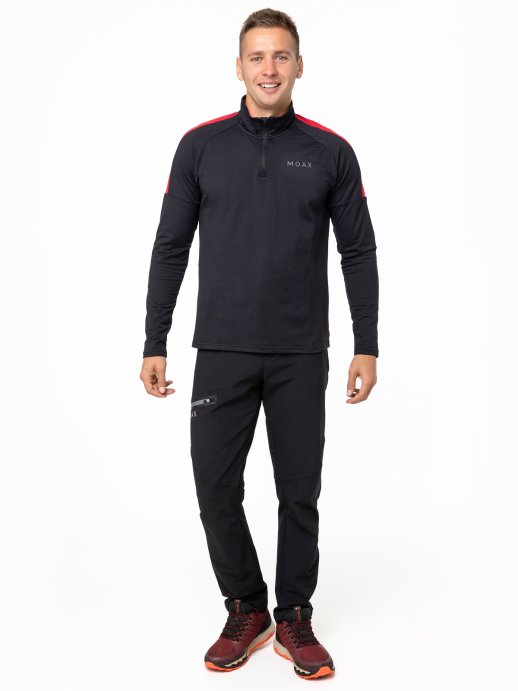 Термокофта MOAX на молнии 1/2 Uhta муж. MX2361/10000 чёрный