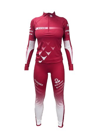 Костюм гоночный Bivium ФЛГР "Энергия 3.0" жен. белый_красный