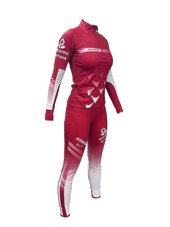 Костюм гоночный Bivium ФЛГР "Энергия 3.0" жен. белый_красный