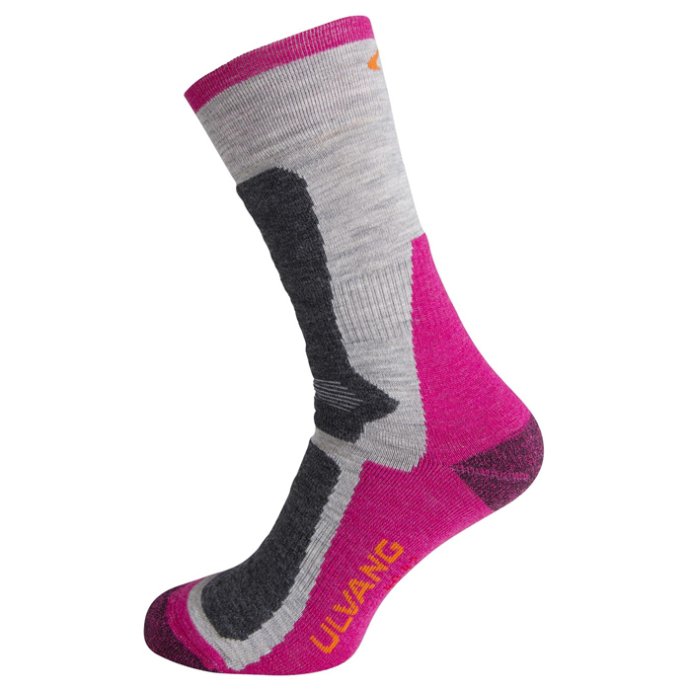 Носки ULVANG Hiking 72171/11233 серый меланж/свекольн.