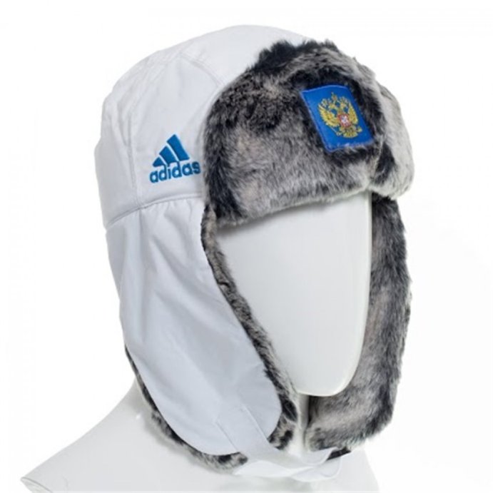 Шапка-ушанка Adidas бел.