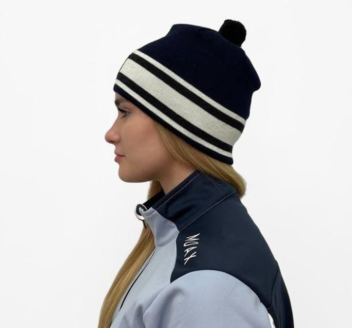 Шапка MOAX Tradition 46574M/75105 синий/белый 56 в Твери