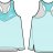 Майка KV+ ARENA running top woman,turquoise 23SW02.2