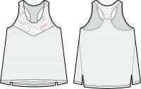 Майка KV+ ARENA running top woman,white\grey 23SW02.0