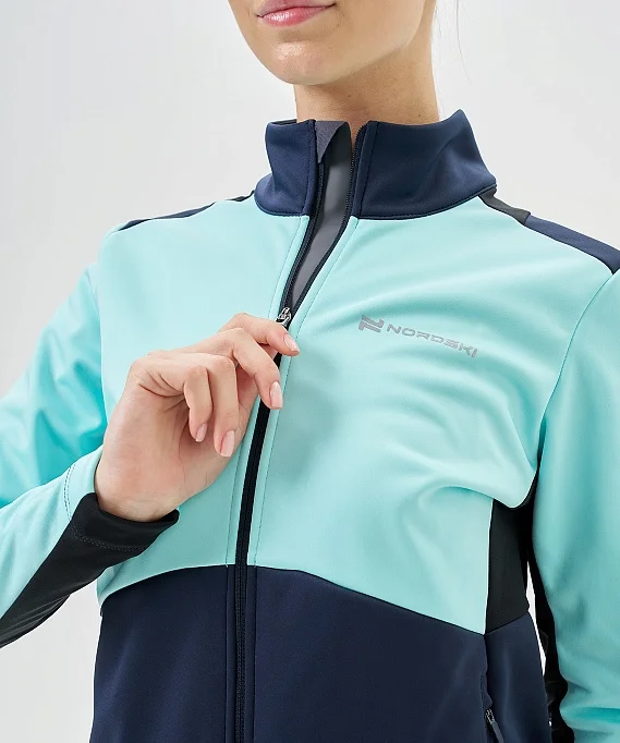 Тренировочная куртка Nordski Advance Mint/Blueberry W NSW645531