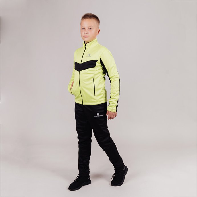 Разминочная куртка Nordski Jr.Base Lime/Black NSJ812180