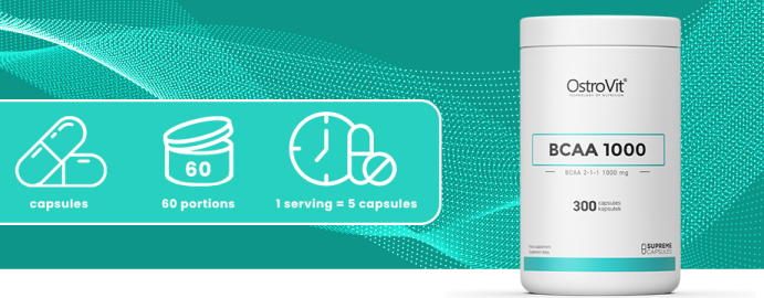 Аминокислоты БЦАА OstroVit Supreme Capsule BCAA 1000 mg 300 капс. в Твери