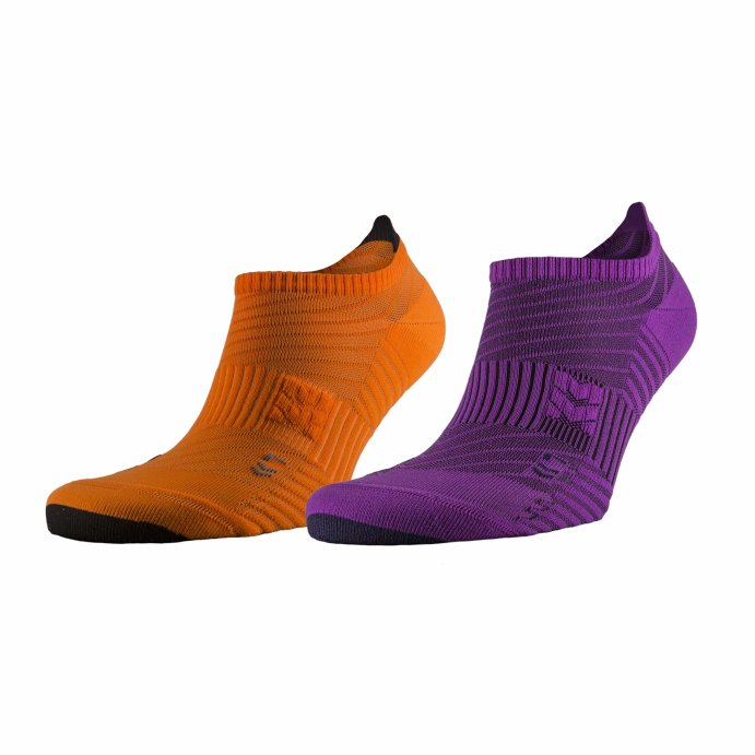 Носки спортивные Moretan MULTISPORT LOW (2 ПАРЫ: оранжевые+фиолетовые)
