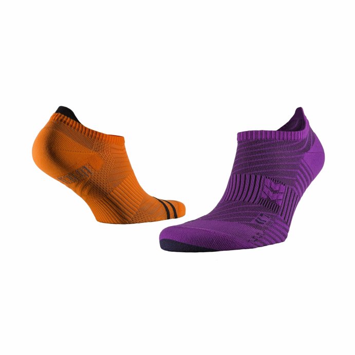 Носки спортивные Moretan MULTISPORT LOW (2 ПАРЫ: оранжевые+фиолетовые)