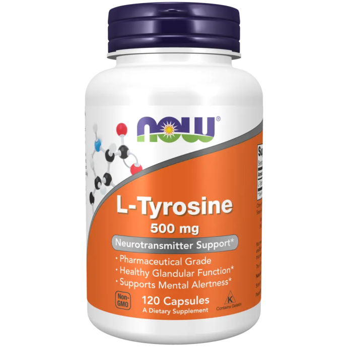 Тирозин NOW L-Tyrosine 500мг 120 капс.