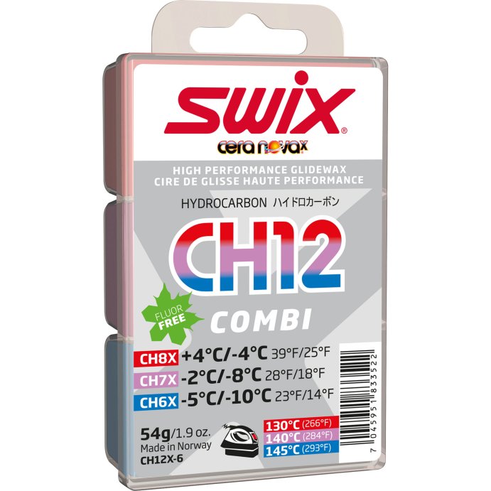 ПАРАФИН SWIX CH12X Combi по 18 г: CH6X, CH7X, CH8X 54 гр
