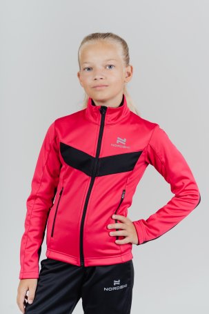Разминочная куртка Nordski Jr.Base Pink/Black NSJ812951