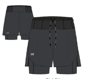 Шорты 2 в 1 Nordski Trail Black NSM1105100