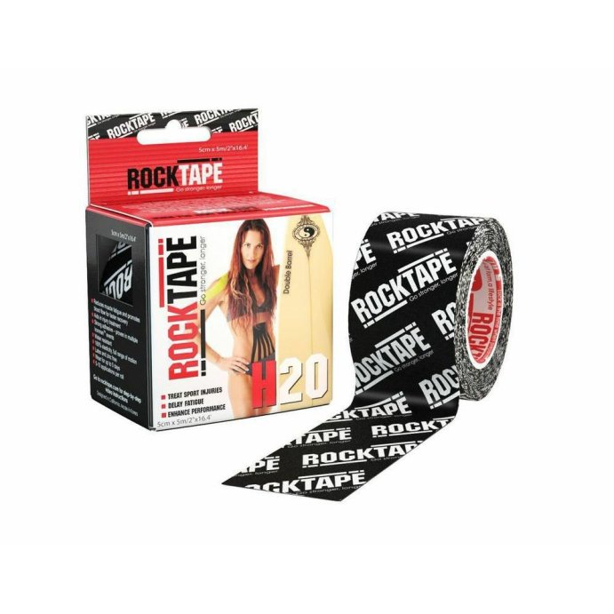 тейп-лента RockTape H2O, 5см х 5м,черный логотип RCT100-BKLGH2O-OS в Твери