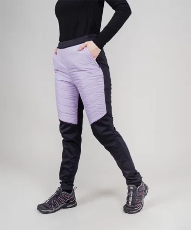 Брюки Nordski Hybrid Warm Black/Lavender W NSW775827