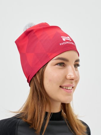 Гоночная шапка Nordski Race Bom Red NSV734900