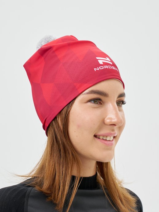 Гоночная шапка Nordski Race Bom Red NSV734900