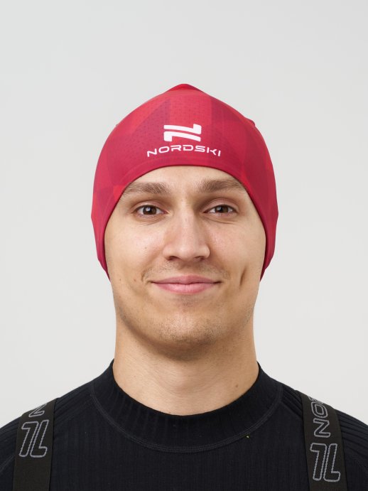 Гоночная шапка Nordski Race Bom Red NSV734900