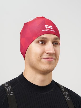 Гоночная шапка Nordski Race Bom Red NSV734900