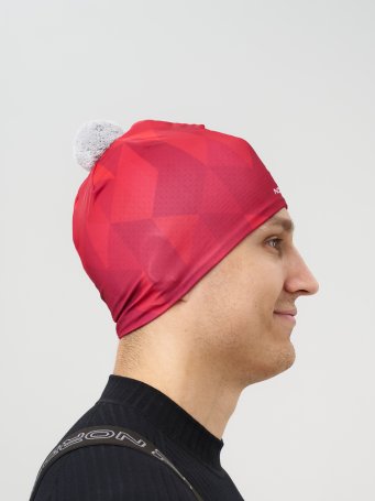 Гоночная шапка Nordski Race Bom Red NSV734900