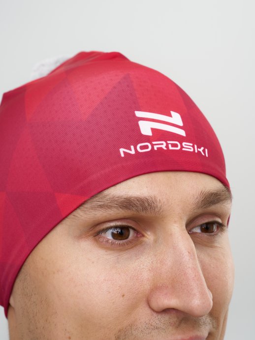 Гоночная шапка Nordski Race Bom Red NSV734900